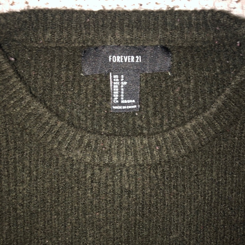 Olive green scoop neck sweater